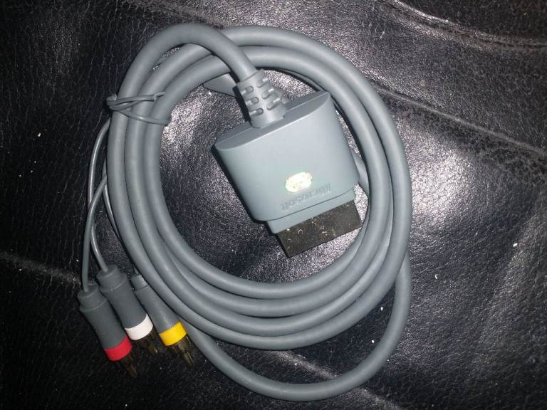 image for Genuine Xbox 360 AV Scart Lead Cable with Red Yellow and White leads NEW
