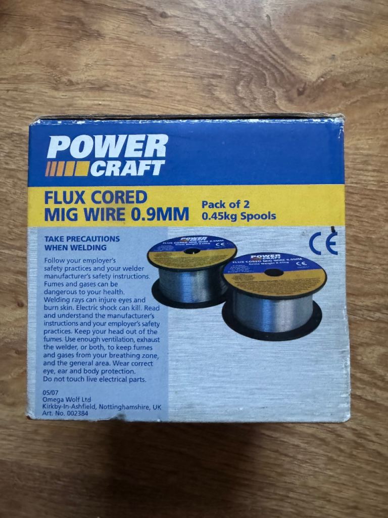 3 x MIG Welding Wire Spools 0.9mm Gasless & 0.6mm Mild Steel Sealey Power Craft