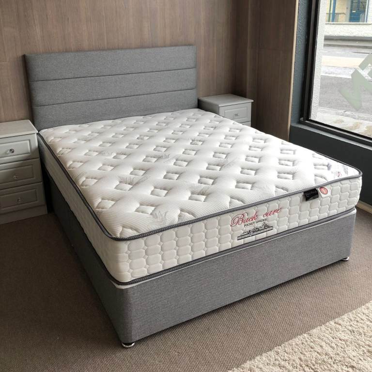 Stylish DIVAN 5FT King Size Divan Bed Base With Storage + Mattress >> 20% Off Deal >>