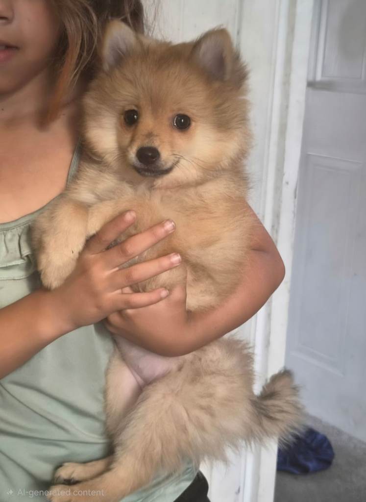 Beautiful 13 week old 3/4 Pomeranian & 1/4 Pibbles German Spitz Puppy – Ready for a Loving Home