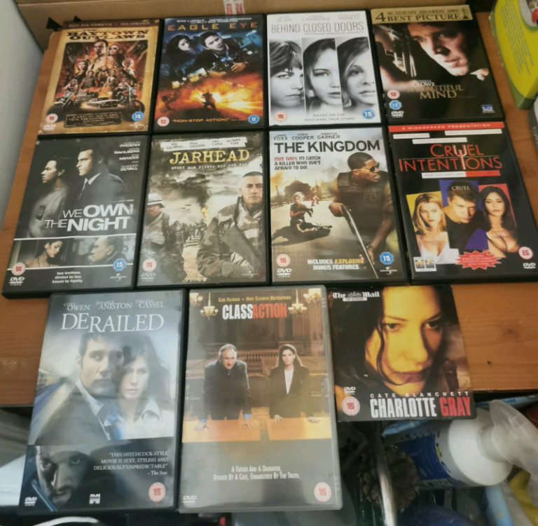 Action Thriller Crime Adventure Drama x 11 Joblot Dvd Films Bundle