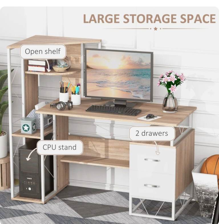 *New* Computer desk with draws £40