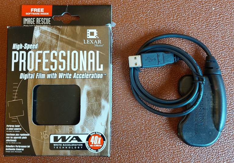 Unused Lexar 256MB High Speed USB CF Memory Card Writer in original box
