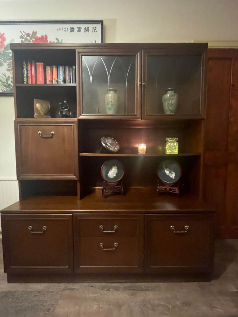 Solid G Plan cabinet display
