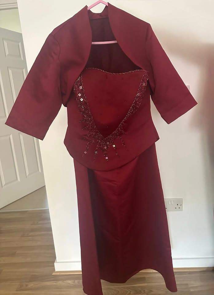Burgundy Evening Dress