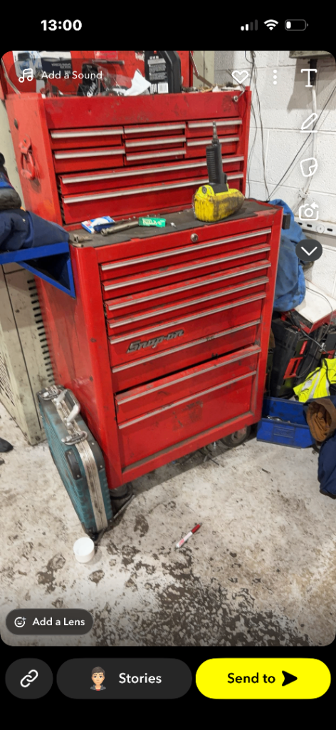 Snap on tool box