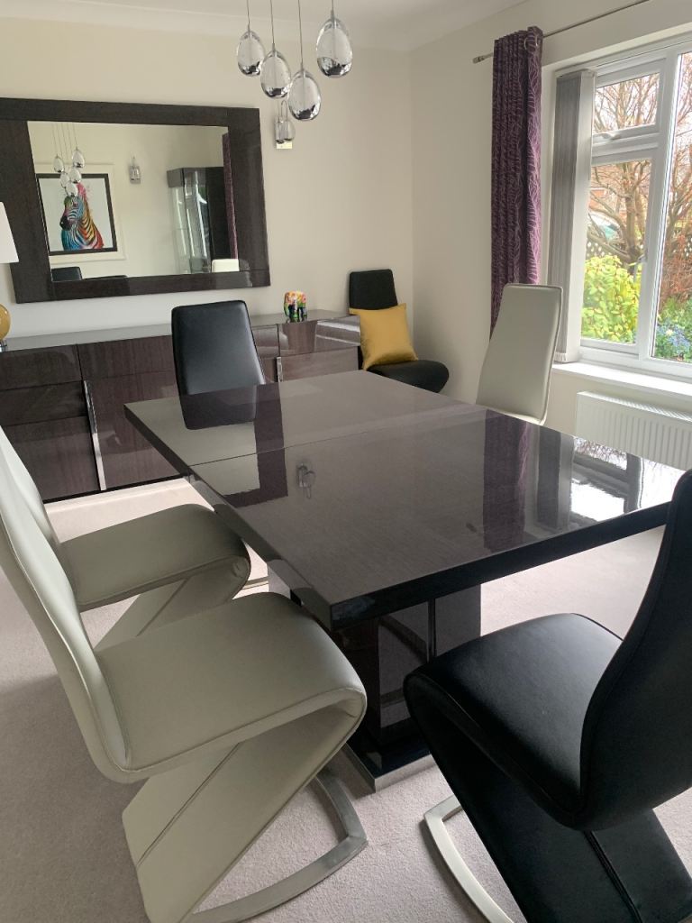 Monte Carlo Dining Set – FULL SET – Table, 8 Chairs, Sideboard, Cabinet – MUST GO THIS WEEK