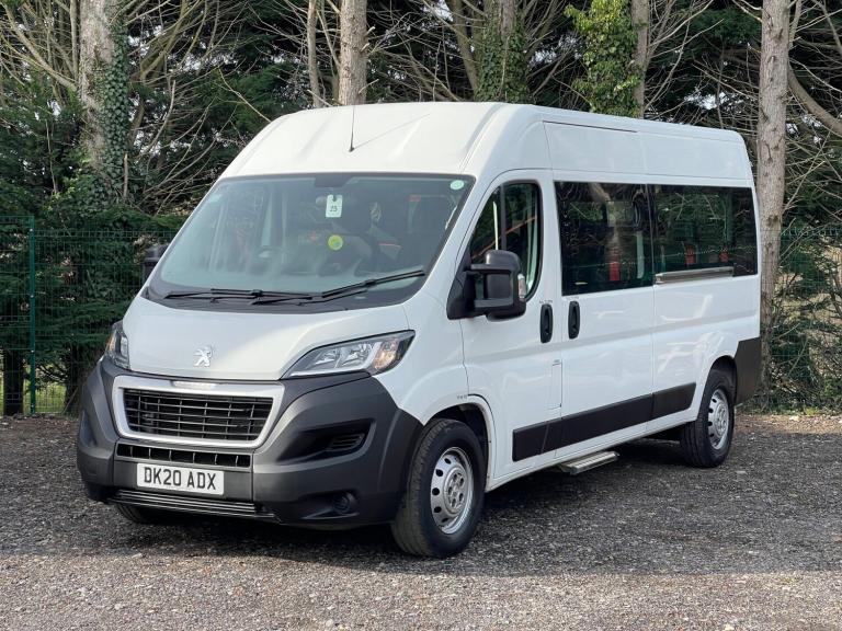 2020 Peugeot Boxer 435 L3H2 16 SEAT NON-D1 LIGHTWEIGHT MINIBUS with A/C, Nav, Sensors, Ramp Minib...