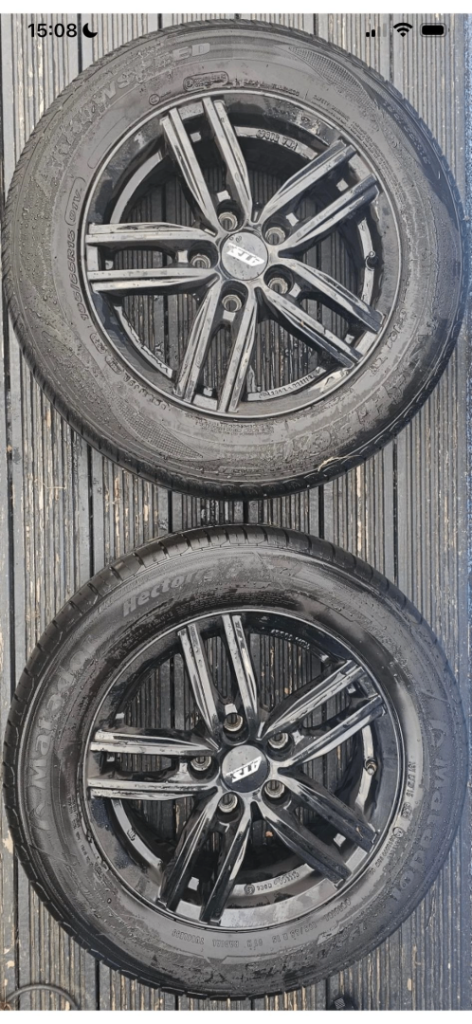 4 x 15 inch Gloss Black Multi-Spoke ATS Alloy Wheels with Tyres 195/65 R15 - VGC