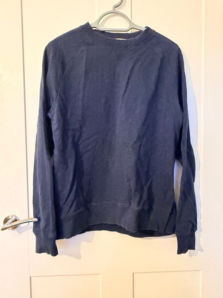 John Lewis Organic Cotton Sweatshirt - Navy Blue, Size M