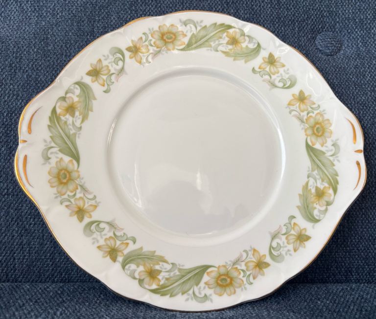 Vintage 1970’s, Fine Bone China, 10" Cake Plate, Duchess Greensleeves