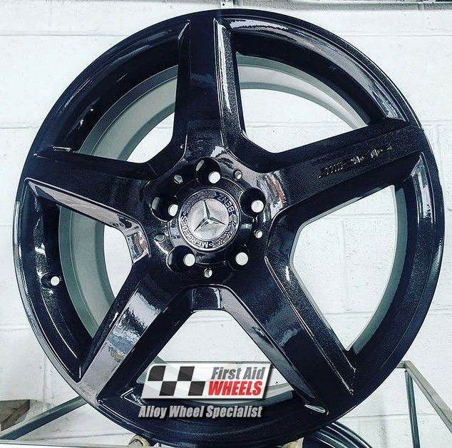 R277BM Swap MERCEDES A B CLASS 4X 18'' GENUINE AMG METALLIC BLACK ALLOY WHEELS
