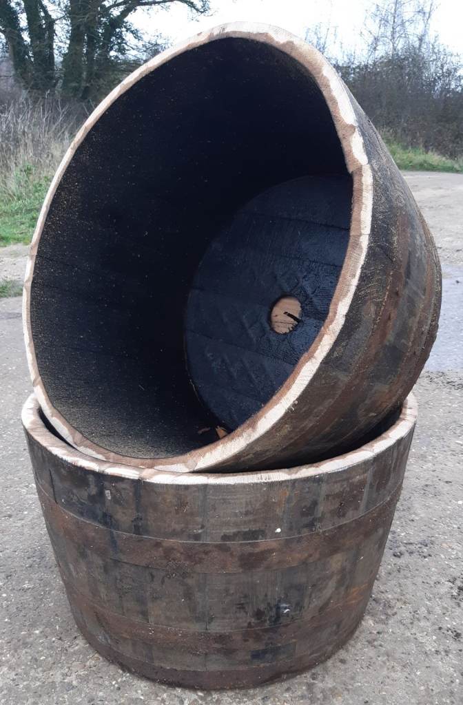 Oak barrel planters - Oak tubs