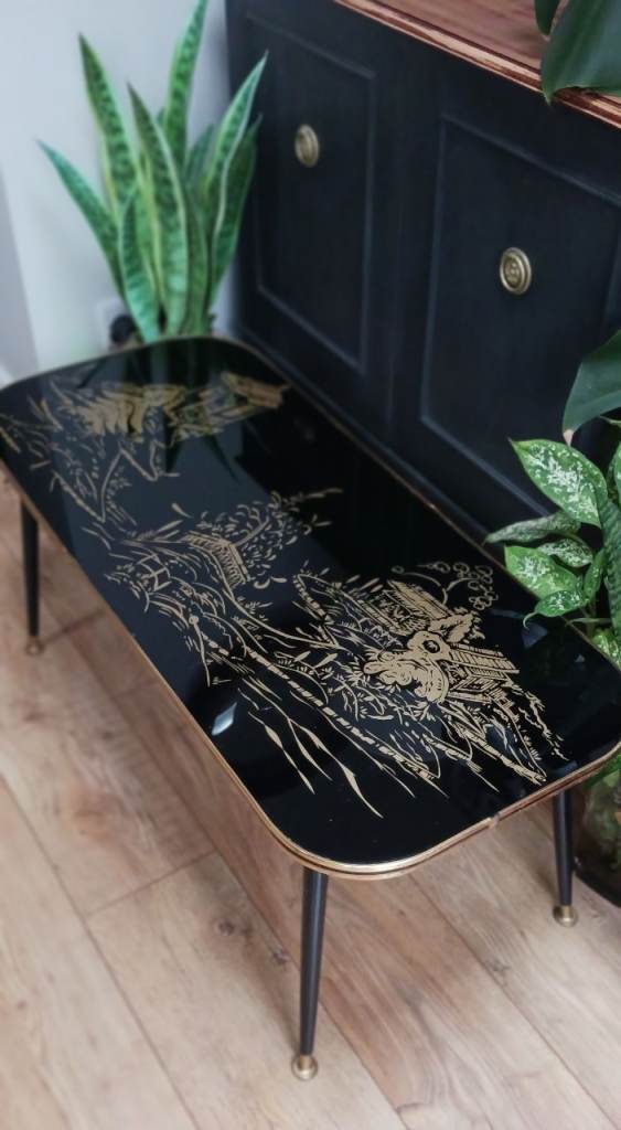 Vintage mid century formica coffee table 