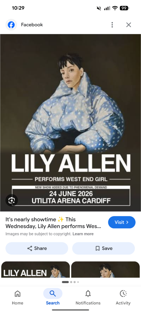 Lily Allen standing tickets x2