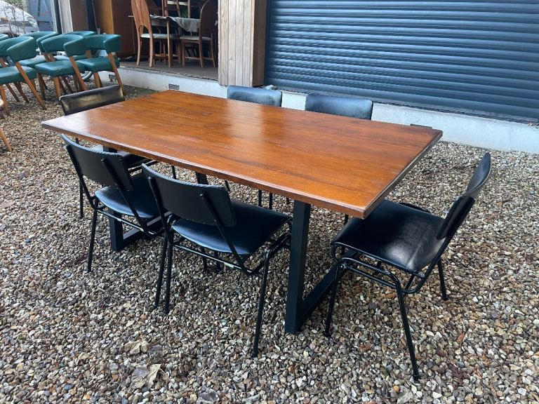 John Lewis vintage antique style industrial dining table 