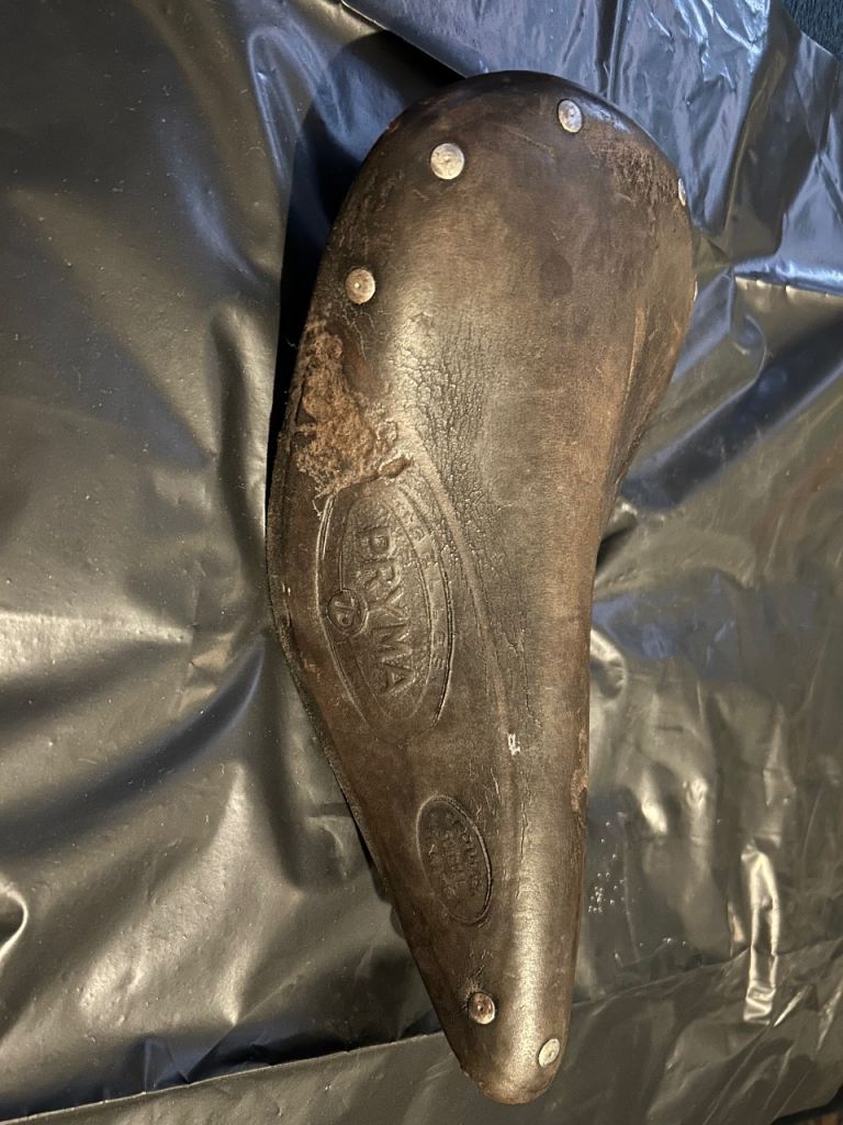 Vintage French Selles Pryma Brown Leather Saddle 75 Eroica Good Condition