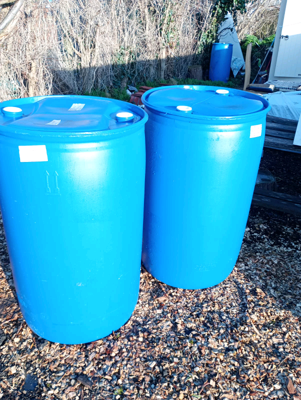 200l empty drums barrels ideal for allotment