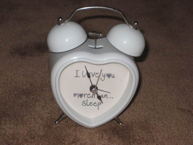 Heart Shaped I Love You More Than Sleep Alarm Clock for £7.00