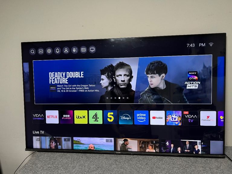 43” Hisense QLED Smart TV Airplay 4K Ultra HD slime line 4K YouTube Netflix WiFi deliver