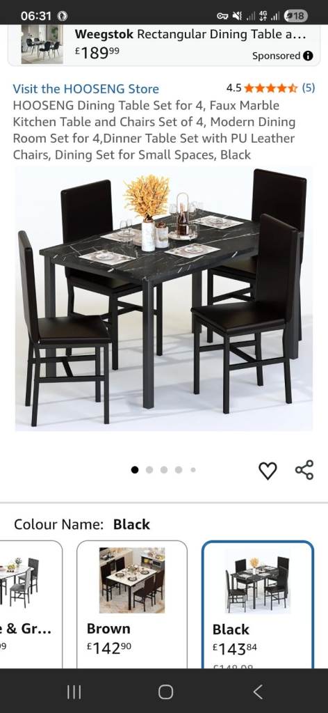Dinning room table and chairs