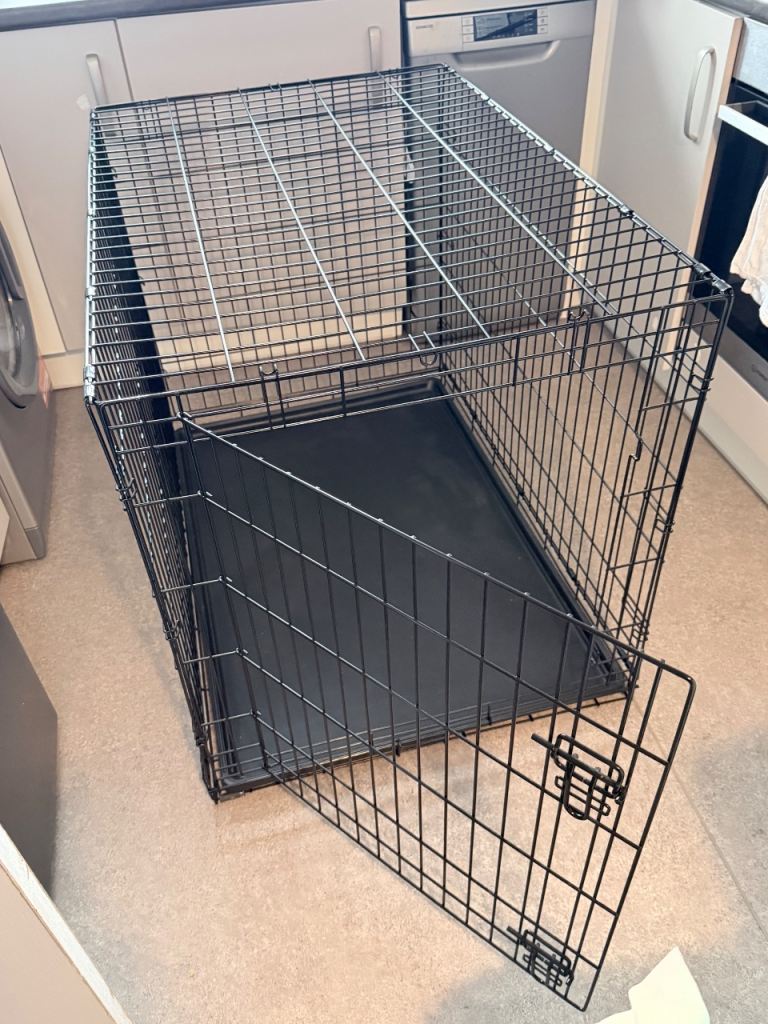 Large Black Single Door Dog Crate