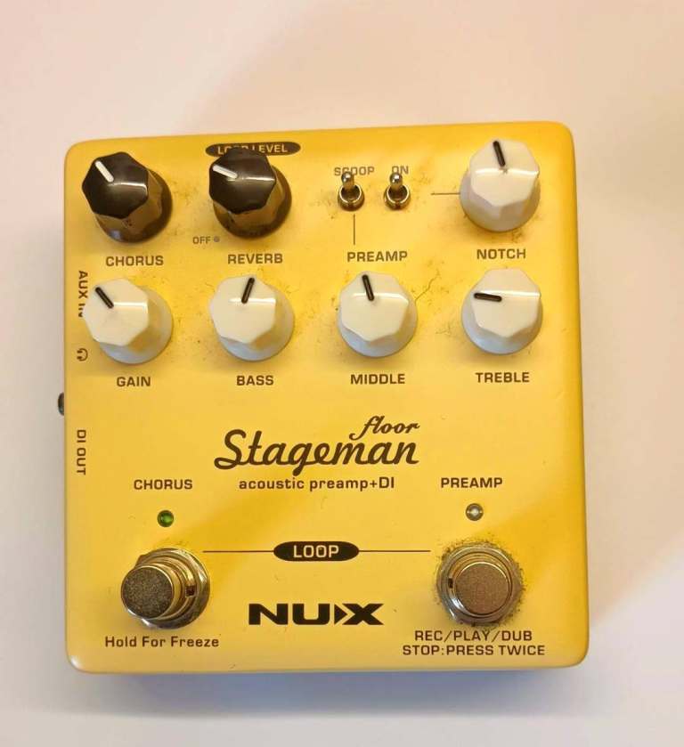 NU-X Stageman Floor Acoustic Preamp +Looper DI Pedal+power supply