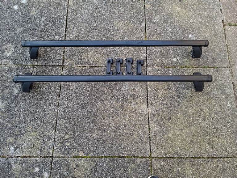 Halfords Non-Rail 115cm Steel Car Roof Bars / Car Roof Rack - Like New