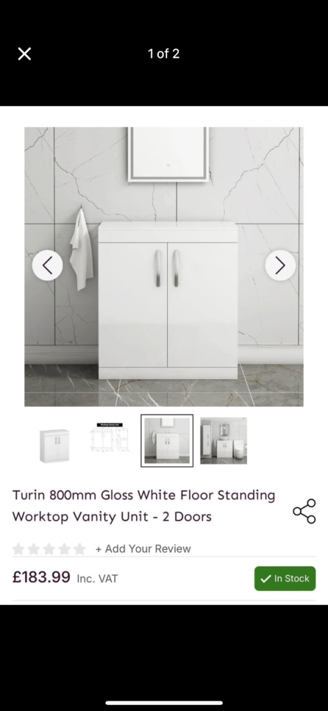 Brand new boxed- Victoria plumb unit .. Wrong size bought.                   