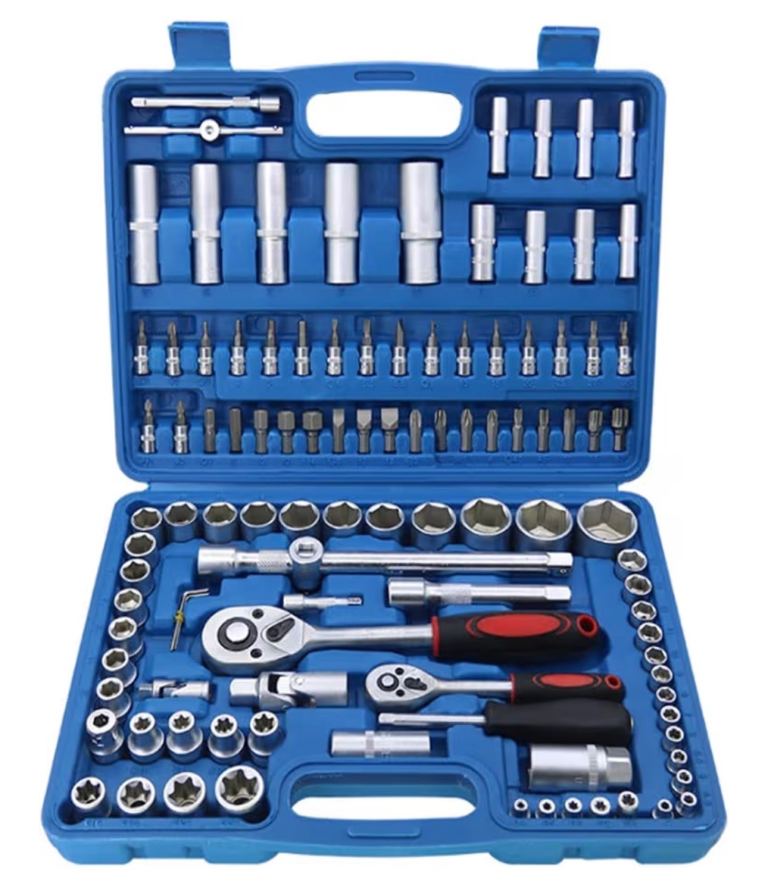 108Pcs Ratchet Socket Wrench Set Car Repair Tool Torque Wrench Combo Kit 1/4 1/2
