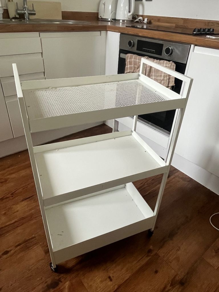 White Trolley on Wheels 