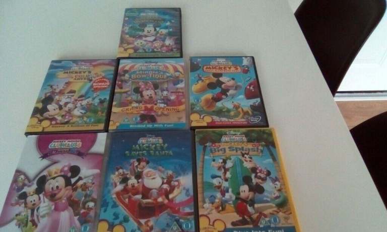 12 children's dvds. As new.