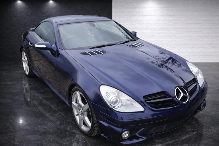 2005 05 MERCEDES BENZ SLK55 AMG 5.4 V8 CONVERTIBLE DESIGNO BLUE PETROL 355BHP