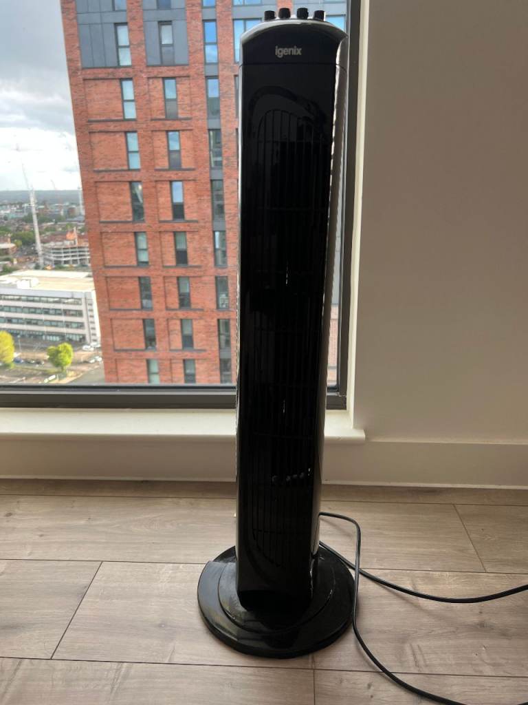 Igenix Tower Fan | 77cm | Black | 3 Speed Settings