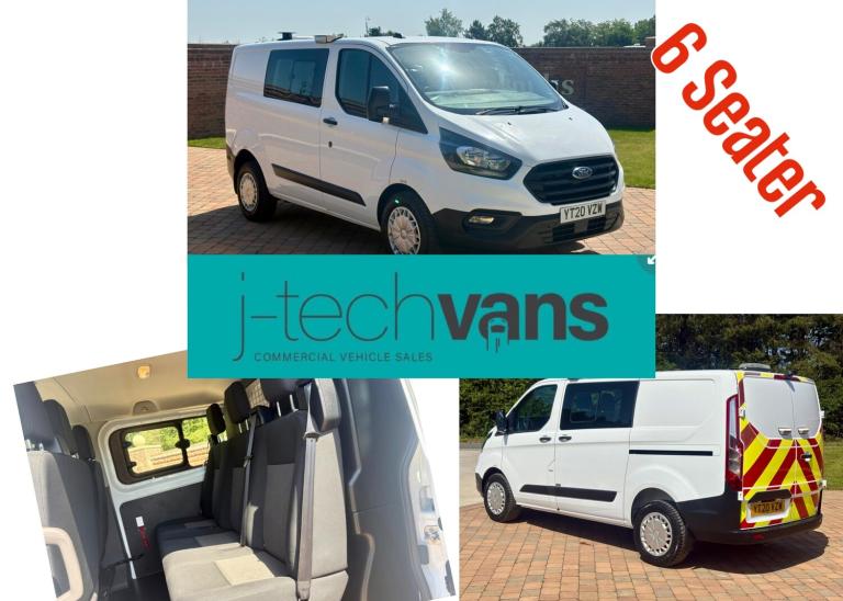 2020 Ford Transit Custom 2.0 EcoBlue D/Cab Crew Cab Leader Van ***6 Seater*** PANEL VAN Diesel Ma...