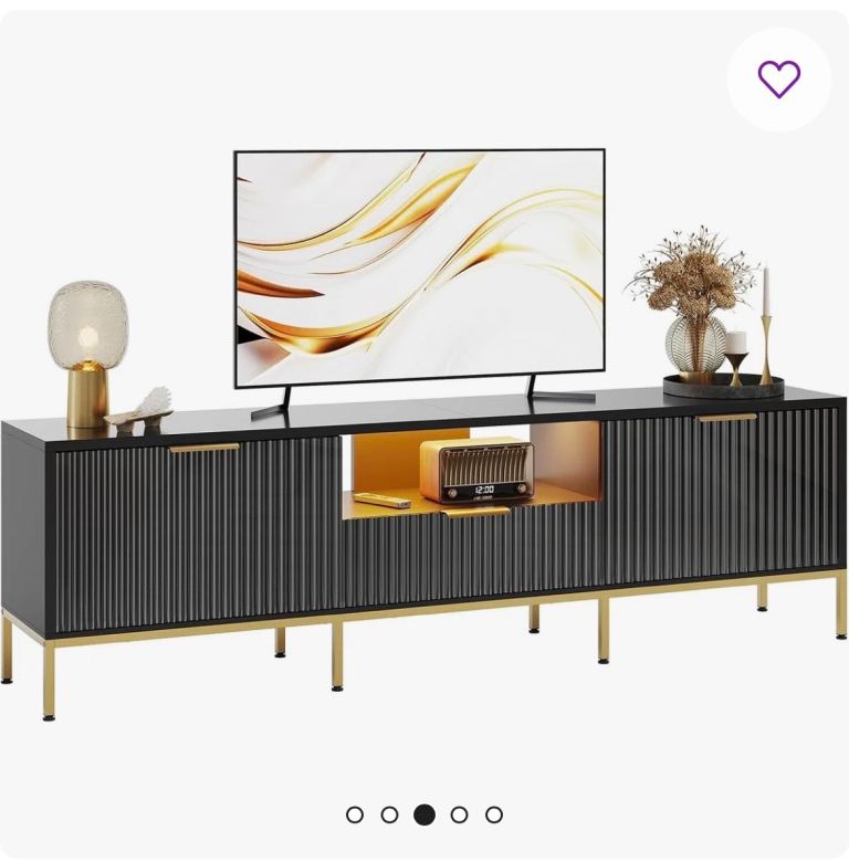 Stylish Black and Gold TV Unit / Media Console – New