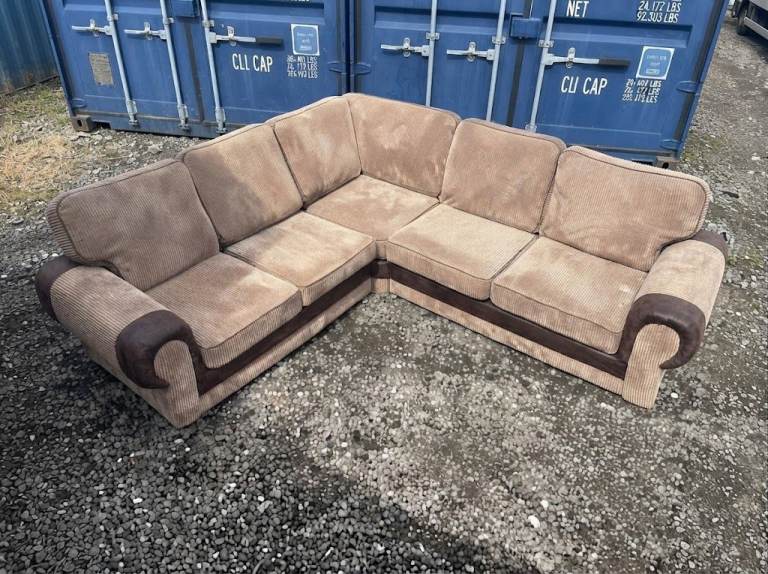 IKEA L-shape Sofa - Beige & Brown - Luxury fabric- Cash on Delivery