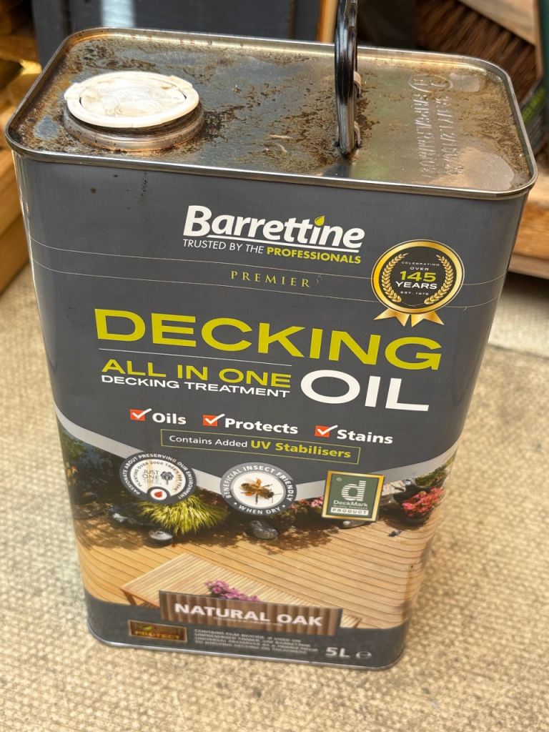 Barrettine Decking Oil All in One - Natural Oak 5L
