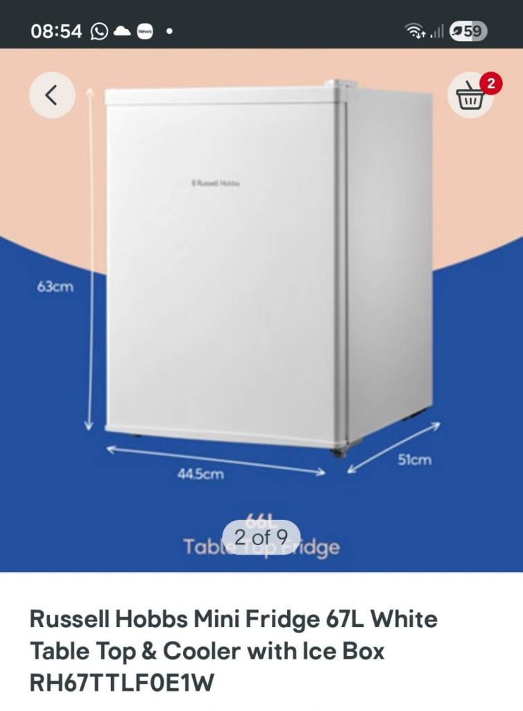 Russell hobbs counter fridge 