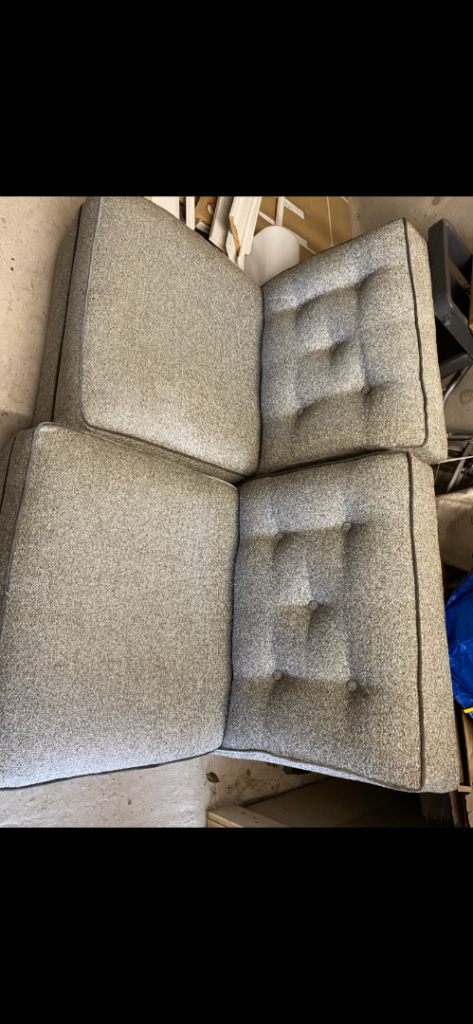 Grey Fabric Sofa Cushions - Good Condition