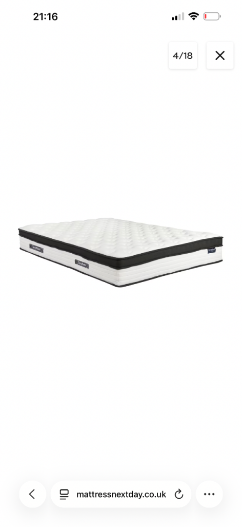 Super king sleep soul mattress nearly new 