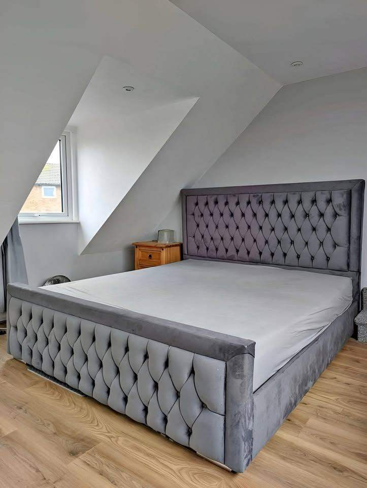 HOT DEAL || Heaven Hilton Double & King Size Bed Frame With Optional Mattress || FAST DELIVERY