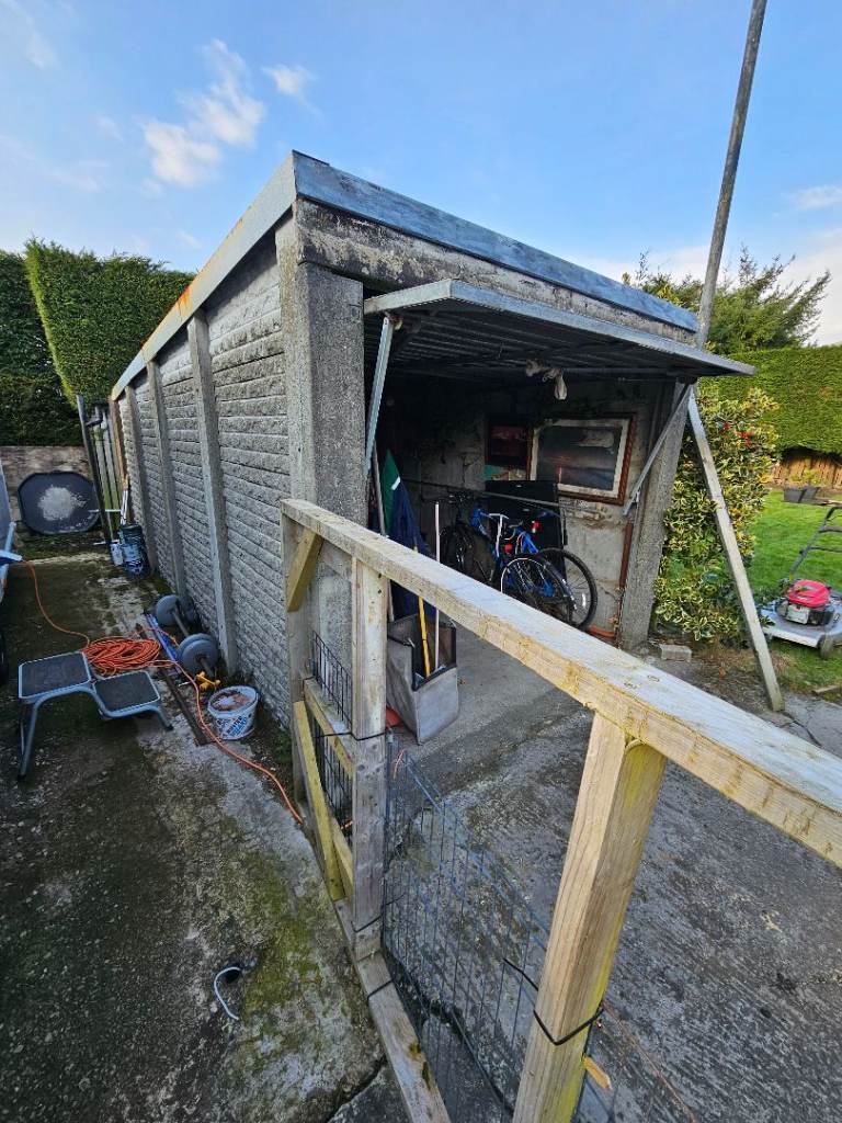 Free concrete sectional garage