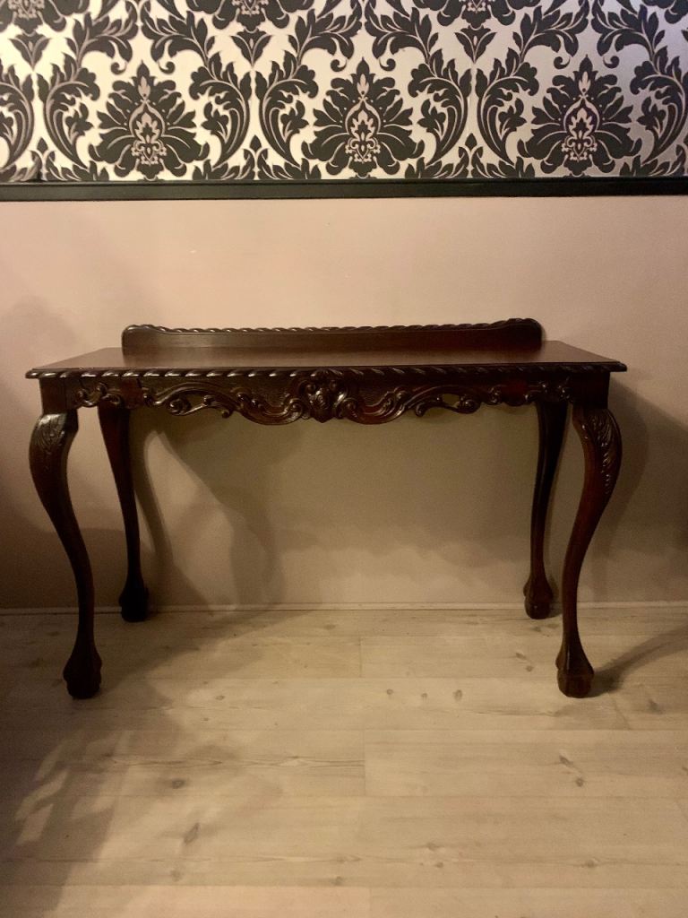 Antique French hard wood console table
