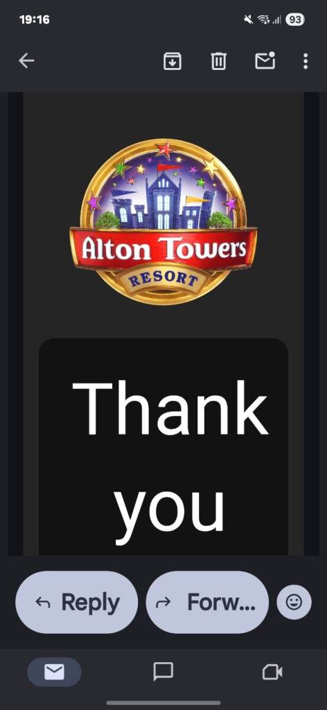 4x alton towers tickets