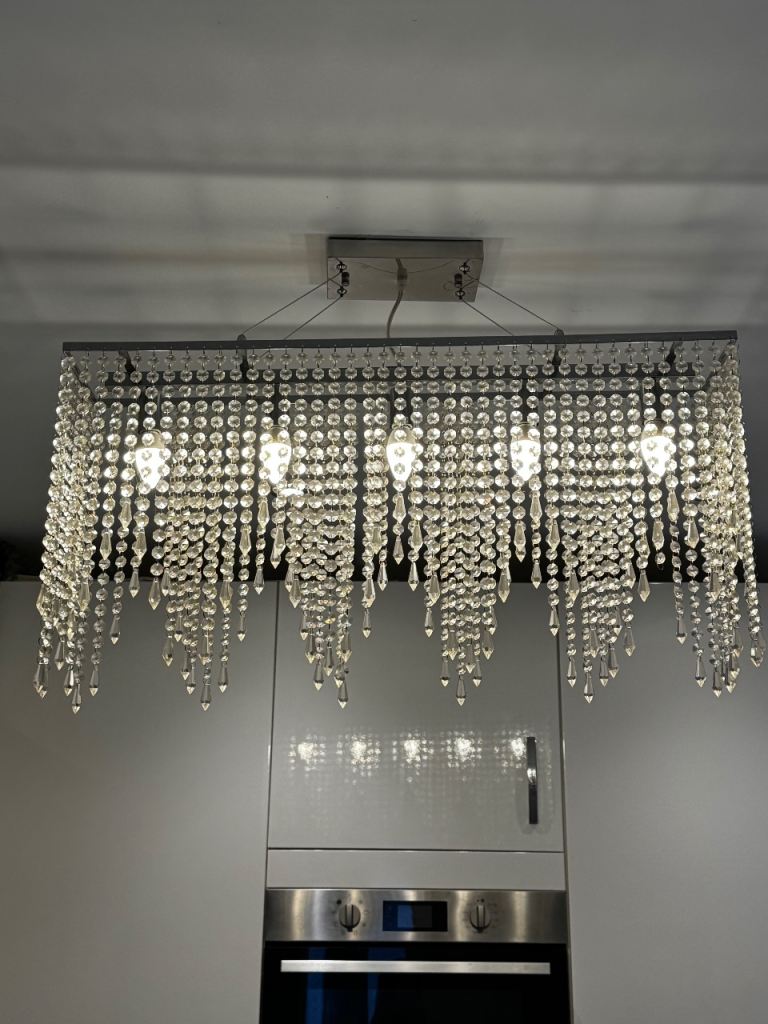 Modern K9 crystal chandelier with chrome finish