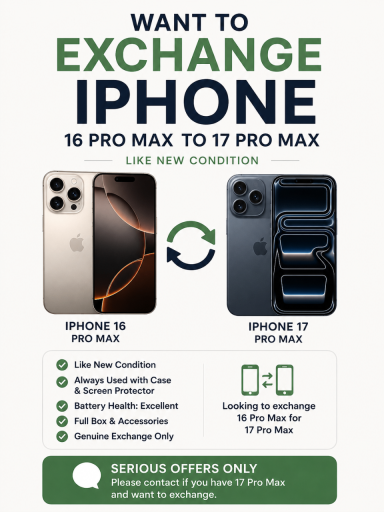 Iphone 16 pro max and Airpod Maxes - Looking for 17 Pro max in exchange 