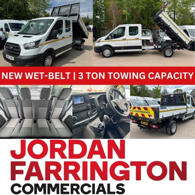 2021 FORD TRANSIT DOUBLE CAB TIPPER RWD DRW ONE STOP ALLOY ***NEW WET BELT***