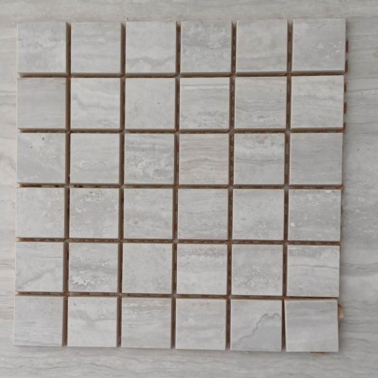 Tiles - For boarder or wall. Light Grey. Unused. 4 boxes (46 tile sheets) (30cm x 30cm)