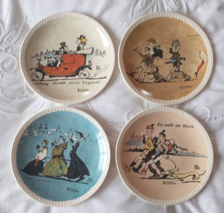 Rockwell on Tour Collection. 4 x Collectable Vintage plates 